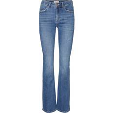 Vero Moda Bomull - Dam Kläder Vero Moda Flash Mid Rise Jeans - Blue/Medium Blue Denim