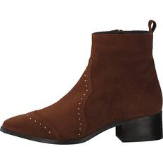 Bianco Kängor & Boots Bianco Biadora Western Ankle Boot Cognac Brun