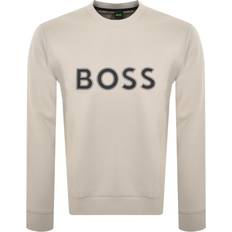Hugo Boss Elastan/Lycra/Spandex - Herr Tröjor Hugo Boss Salbo Sweatshirt - Light Beige