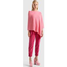 Cashmere - Dam Capes & Ponchos United Colors of Benetton Cashmere Blend Poncho, Pink, Women