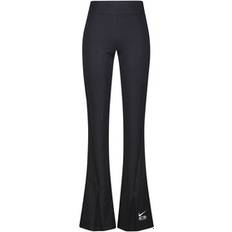 Bomull Leggings Nike Air Women's High-Waisted Full-Length Split-Hem Leggings - Black/White