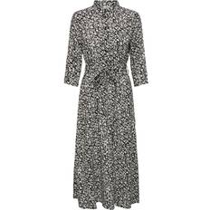 44 - Blommiga - Dam Klänningar JdY Starr Printed Maxi Shirt Dress - Black