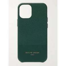 Native Union Clic Heritage Textured-Leather iPhone 12 Mini Case Men Green