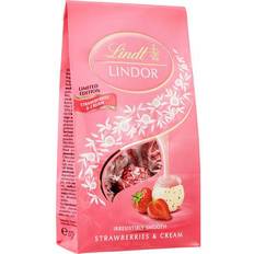 Lindt Lindor Strawberries Cream Chocolate Truffles 137g 1pack