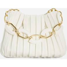 Dune Väskor Dune Dinidominie Small Pleated Chain-Handle Slouch Bag White