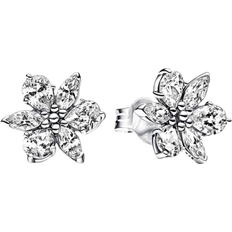 Pandora Silver Örhängen Pandora Sparkling Herbarium Cluster Stud Earrings - Silver/Transparent