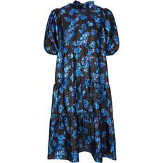 42 - Blommiga - Midiklänningar Cras Lili Dress - Dazzling Blue