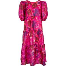 Blommiga - Midiklänningar - XL Cras Lilicras Dress - Pink Garden