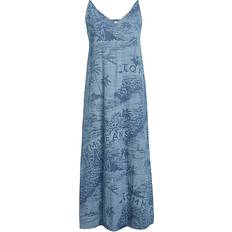 Tommy Hilfiger Långa klänningar Tommy Hilfiger Hawaiian Print Chambray Sleeveless Maxi Dress HAWAIIAN DENIM LASER