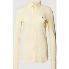 Polo Ralph Lauren Dam Blusar Polo Ralph Lauren Slim Fit Knit Cotton Oxford Shirt Woman Shirt Light yellow Cotton