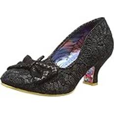 Irregular Choice Dam Dazzle Razzle stängd tå pumps, Svart svart blixt blixt