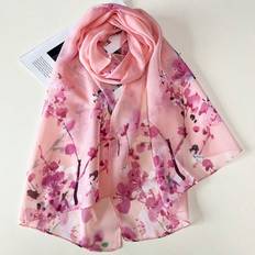 Shein Blommiga - L Kläder Shein 1pc Ladies' Chiffon Flower Printed Fashion Scarf Suitable For Four Seasons Daily Use