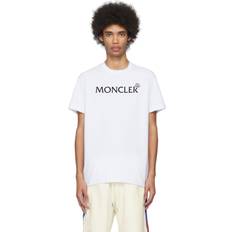 Moncler XS Överdelar Moncler Lettering Logo T-Shirt White
