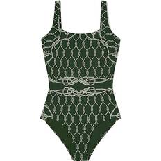 Tory Burch Baddräkter Tory Burch Printed Tank Swimsuit Green Rope