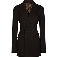 Dolce & Gabbana Kavajer Dolce & Gabbana Giacca Double Breasted Milano Rib Jacket - Black