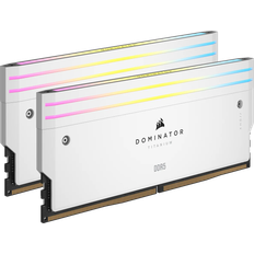 48 GB - DDR5 - Vita RAM minnen Corsair Dominator Titanium RGB White DDR5 6000MHz 2x24GB (CMP48GX5M2B6000C30W)