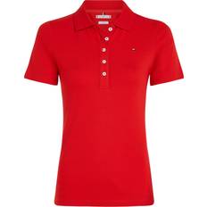 Dam - Jersey Pikétröjor Tommy Hilfiger S/S-pikétröjor för kvinnor, Hård röd