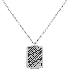 Justerbar storlek Halsband Police Sligo Pendant Necklace - Silver/Black