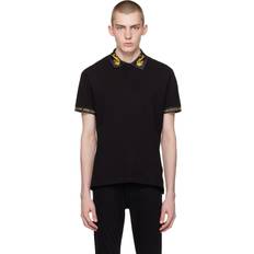 Versace Jeans Couture Pikétröjor Versace Jeans Couture Black Printed Polo EG89 BLACK/GOLD