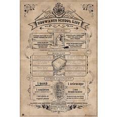 Grupo Erik Affisch Harry Hogwarts School List Poster