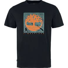 Timberland T-shirts & Linnen Timberland T-shirt Kortärmad T-shirt med grafiskt framsidestryck för Herr svart