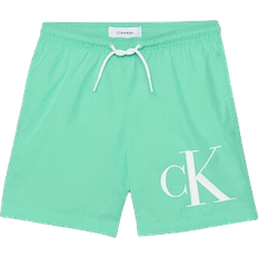 Calvin Klein Badbyxor Calvin Klein Kid's Monogram Swim Shorts - Cabbage