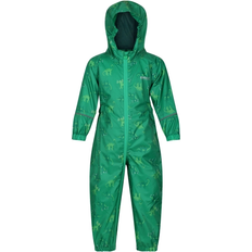 Regatta Kid's Pobble Waterproof Puddle Suit - Jelly Bean Dinosaur