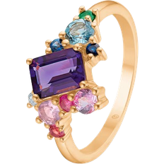 Turmalin Ringar Mads Z Four Seasons Summer Ring - Gold/Amethyst/Topaz/Sapphire/Tourmaline