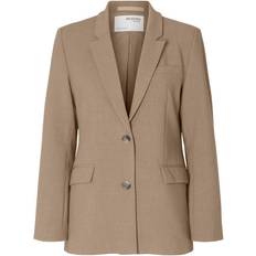 12 - Dam Kavajer Selected Rita Classic Single Button Jacket - Camel