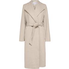 16 - Dam Kappor & Rockar Selected Rosa Belt Coat - Sand Shell