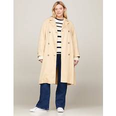 Tommy Hilfiger Dam Kappor & Rockar Tommy Hilfiger Curve Double Breasted Relaxed Trench Coat HARVEST WHEAT