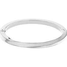 Calvin Klein Twisted Ring Bangle Bracelet - Silver