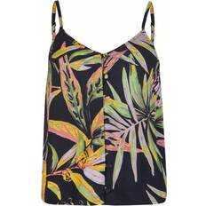 O'Neill Dam Kläder O'Neill Tiare Woven Tank Top T-shirt, 39033 Black Tropical Flower, vanlig för kvinnor, 39033 svart tropisk blomma, XL-XXL