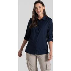 12 - Dam Blusar Craghoppers Women's Nosilife Freeda Langarm Bluse Blouse 38, blue