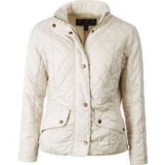 16 - Dam Jackor Barbour Flyweight Cavalry Quilted Jacket - Pearl/Stone
