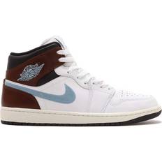 Nike Air Jordan 1 Mid SE M - White/Black/Sail/Blue Grey