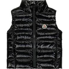 Dragkedja Varmfodrade västar Barnkläder Moncler Kid's Ghany Quilted Puffer Down Vest - Black