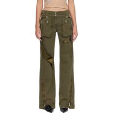Blumarine Dam Byxor & Shorts Blumarine Garment-dyed Denim Cargo Pants