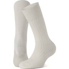 Panos Emporio Strumpor Panos Emporio 2-pack Premium Mercerized Wool Rib Socks White One
