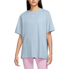 Nike Blåa - Bomull - Dam T-shirts Nike Women's Sportswear Essential T-shirt - Light Armory Blue/White
