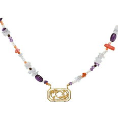 Maanesten Zodiac Water Pisces Necklace - Gold/Multicolour