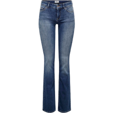 Dam - Friluftsbyxor Byxor & Shorts Only Blush Flared Fit Low Waist Jeans - Blue/Medium Blue Denim
