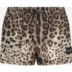 Dolce & Gabbana Midiklänningar Kläder Dolce & Gabbana Leopard-print swim trunks neutrals