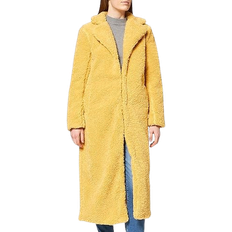 NA-KD Women's Oversized Teddy Coat - Yellow