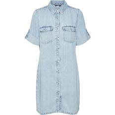 Vero Moda 40 Klänningar Vero Moda Jennie Short Dress - Blue/Light Blue Denim