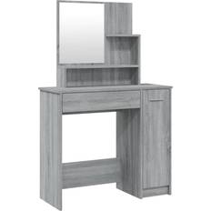 VidaXL Sminkbord vidaXL Vanity Table with Mirror Grey Sonoma Sminkbord 35x86.5cm