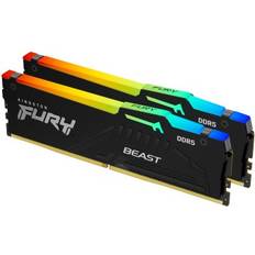 6000 MHz - 64 GB - DDR5 RAM minnen Kingston 64GB 2x32GB DDR5 6000MHz CL30 FURY Beast Black RGB EXPO KF560C30BBEAK2-64