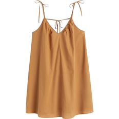 H&M V-Neck Mini Dress - Dark Beige