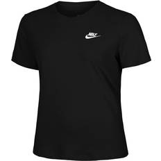 Nike Bomull - Dam - Svarta T-shirts Nike Sportswear Club Essentials T-shirt - Black/White
