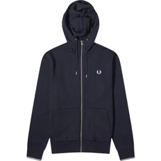 Fred Perry Tröjor Fred Perry Hooded Zip Through Sweatshirt - Navy